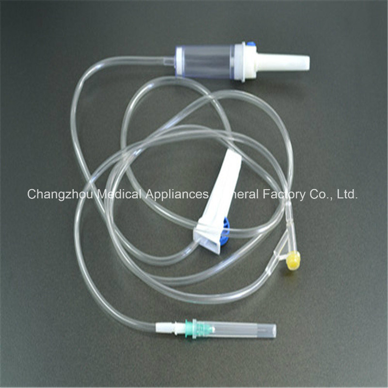 Conjunto de infusión desechable con 21g aguja sin látex