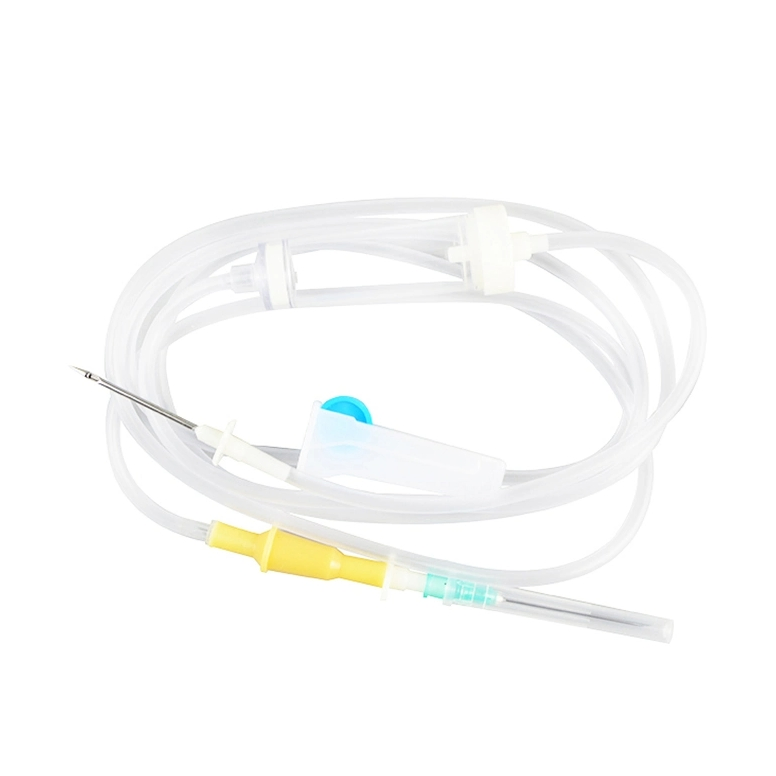 Conjunto de infusión desechable con alas, aguja mariposa
