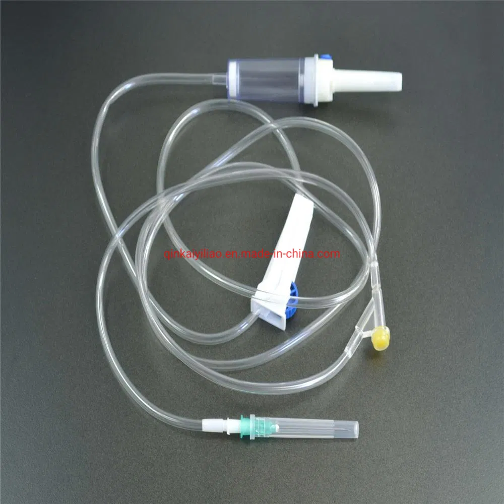 Conjunto de infusión por gravedad desechable estéril de TPE para dispositivos médicos
