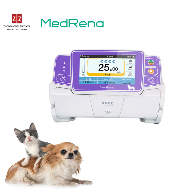 Bomba de infusión intravenosa volumétrica automática portátil para pequeños animales veterinarios