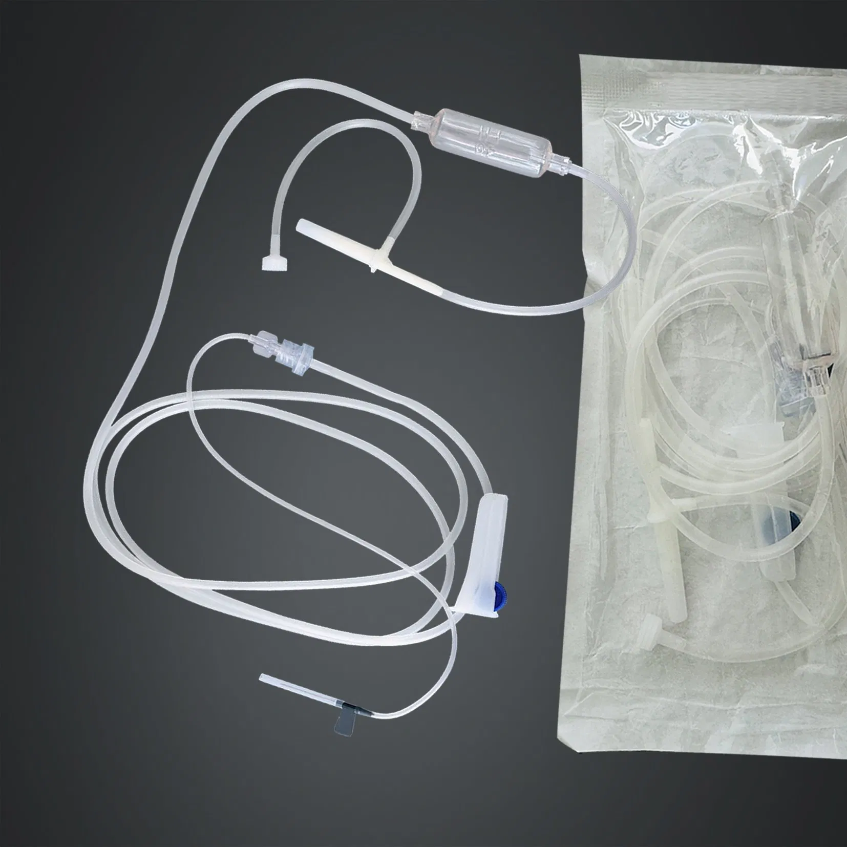 Juego de infusión veterinaria con aguja para el cuidado de animales