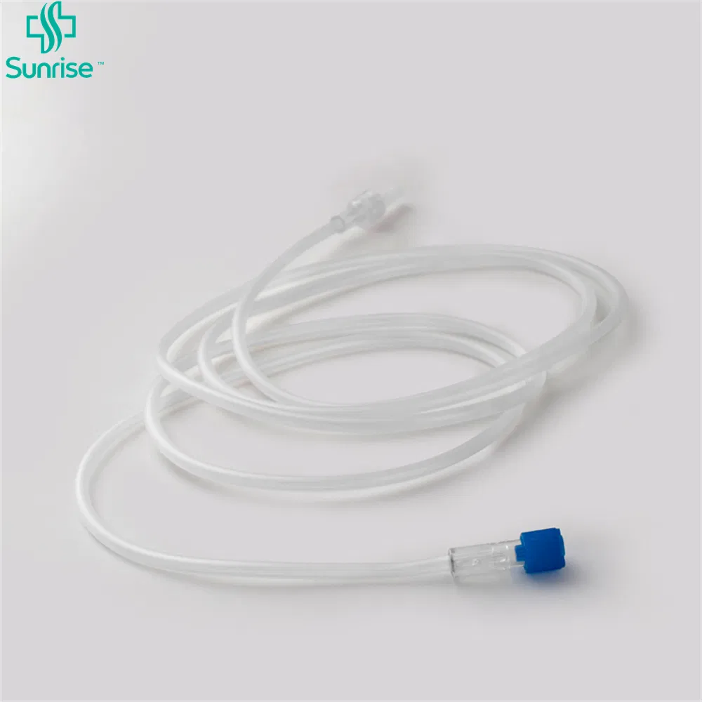 Conector de extensión de aguja libre I. V.; juego de infusión con adaptadores sin aguja