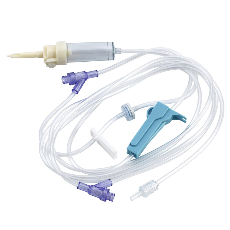 Juego de infusión desechable IV ordinario para hospital médico quirúrgico con ISO y CE FDA