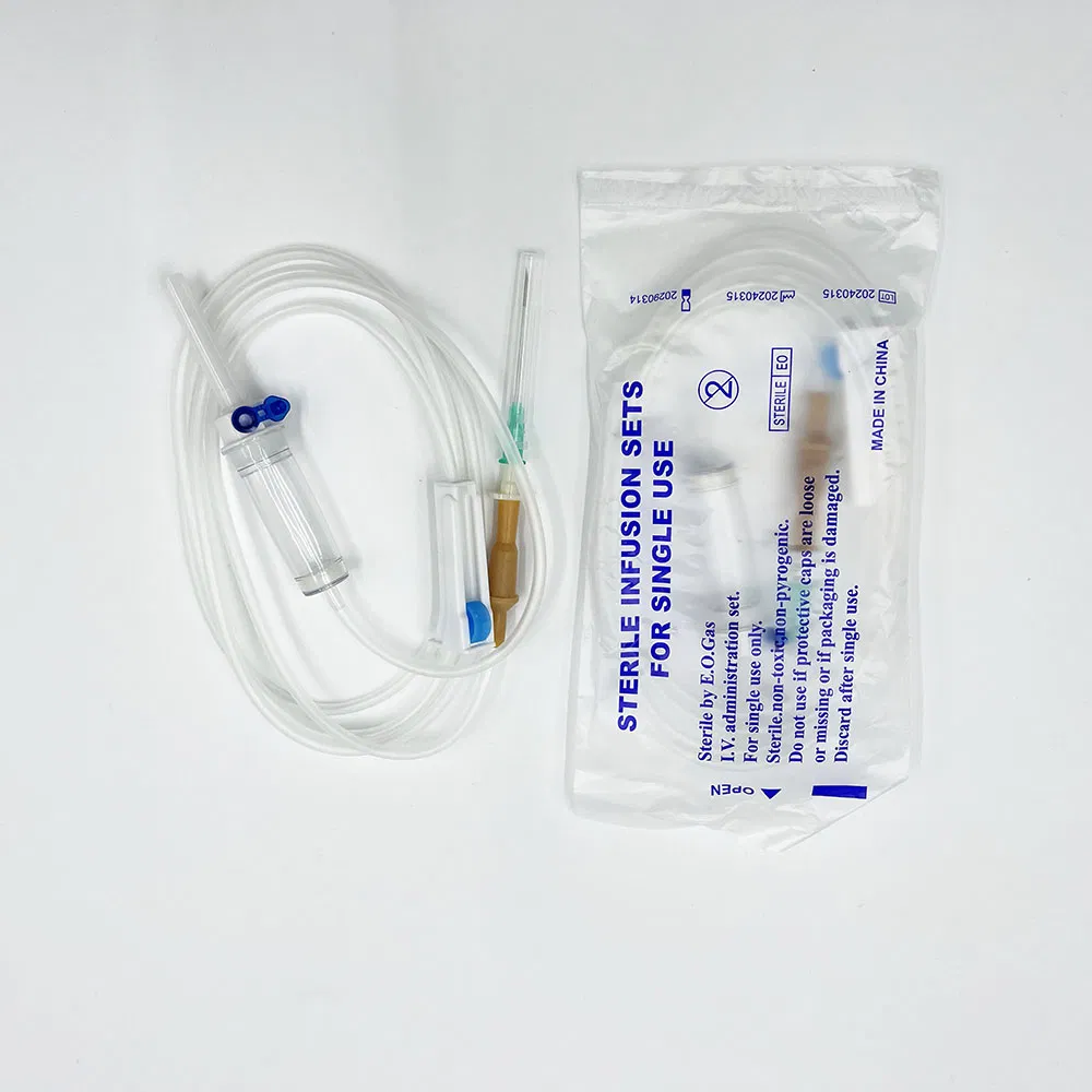 Conjunto de infusión de fluidos intravenosos para hospital con bureta 100ml para niños y bebés