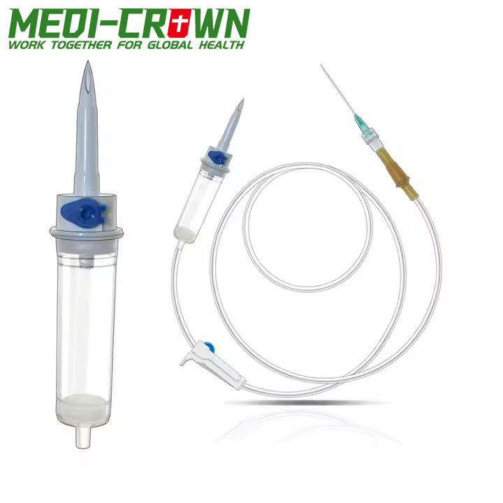 Juego de infusión de transfusión de sangre IV desechable con CE e ISO con filtro