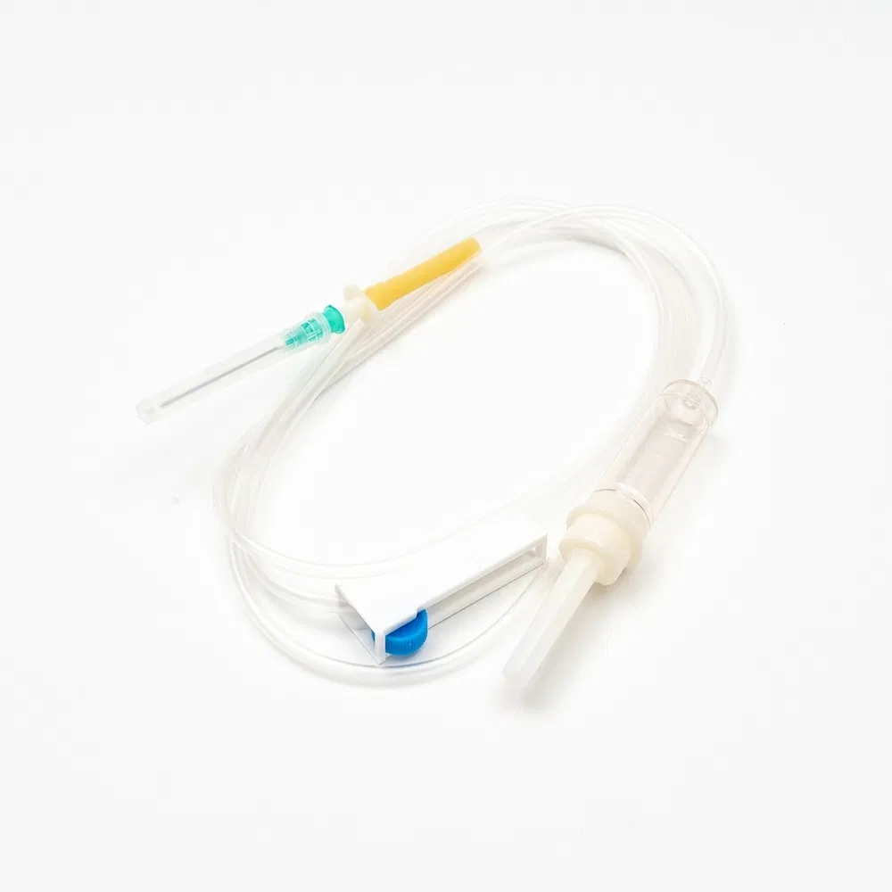 Conjunto de infusión desechable estilo Pakistán para administración intravenosa quirúrgica