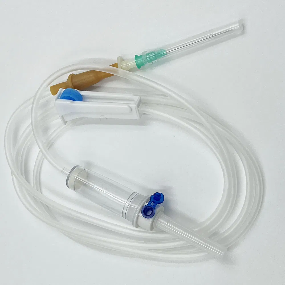 Conjunto de infusión desechable integral con aguja y catéter incluidos 20drops/Ml 6ml con aguja, ajustador, filtro muestra gratuita