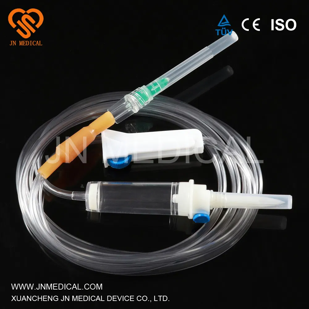 Conjunto de infusión IV de control de flujo de precisión estéril con aprobación CE