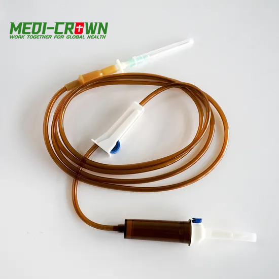 Conjunto de infusión estéril desechable médico de TPU preciso para pediatría 100ml 150cc conjunto de infusión de aislamiento ligero a prueba de luz