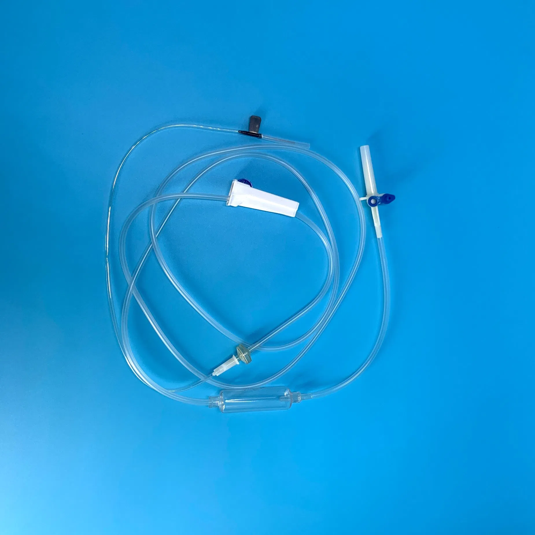 Juego de infusión desechable de PVC, juego de goteo intravenoso