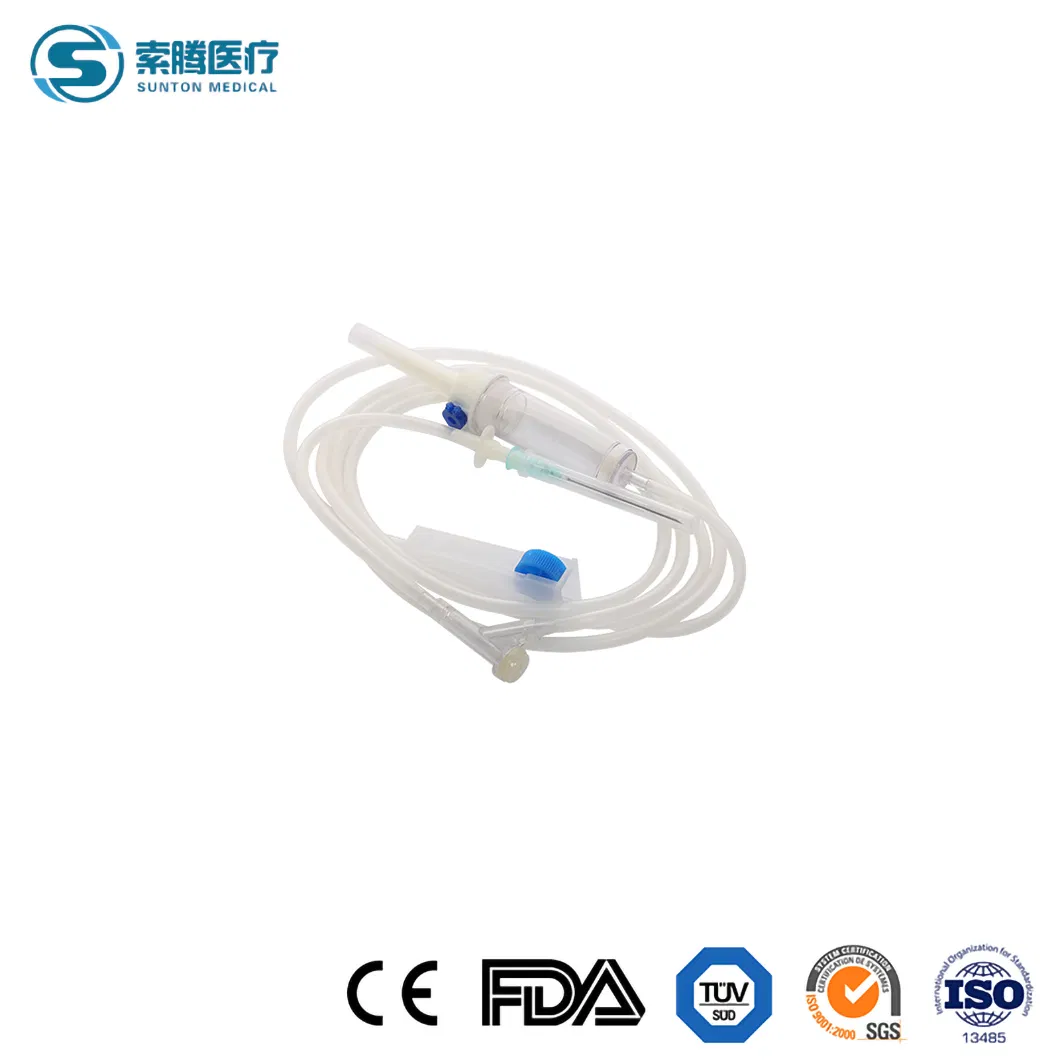 Conjunto de goteo macro Sunton Proveedores de conjuntos de transfusión de China Profesional no tóxico no pirogénico conjunto de goteo IV desechable estéril conjunto de administración de infusión IV