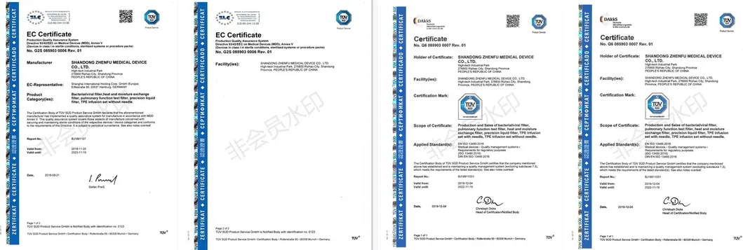 Certificados CE e ISO