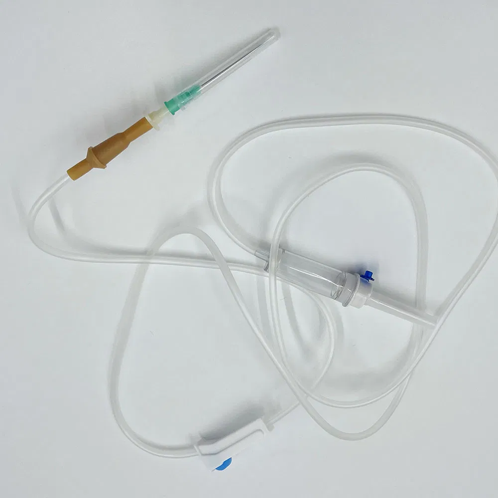 Conjunto de infusión médica IV con conjunto de catéter de aguja esencial fabricación avanzada de infusión