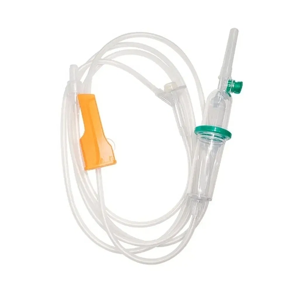 Conjunto de infusión desechable autóctono y estéril para terapia intravenosa hospitalaria