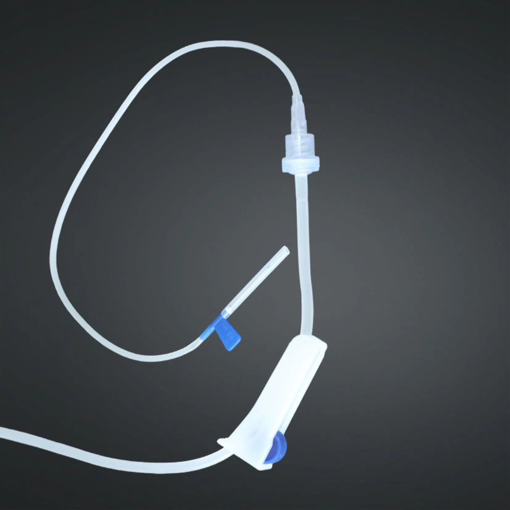 Conjunto de infusión IV desechable de bureta médica con aguja