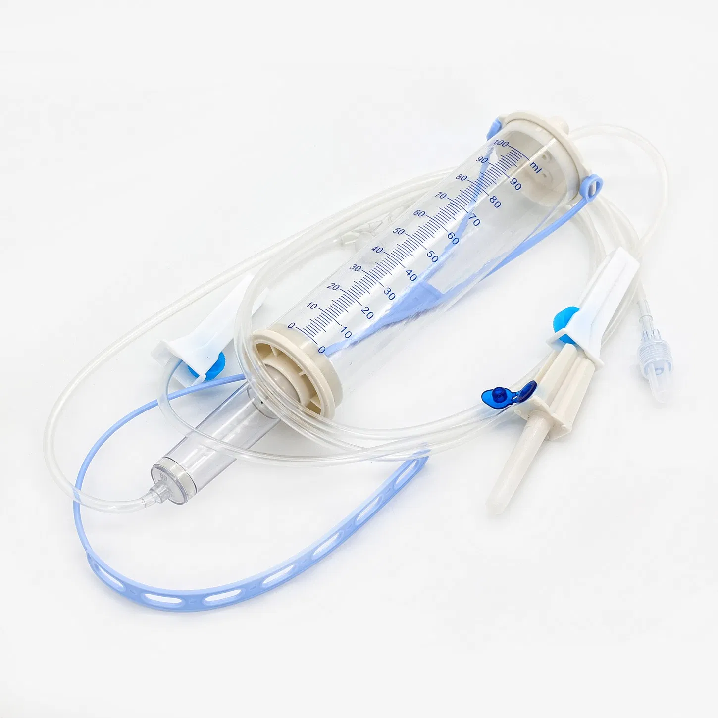 Conjunto de infusión IV Burette desechable estéril Luer Slip Luer Lock 100ml/150ml con puerto de inyección Y