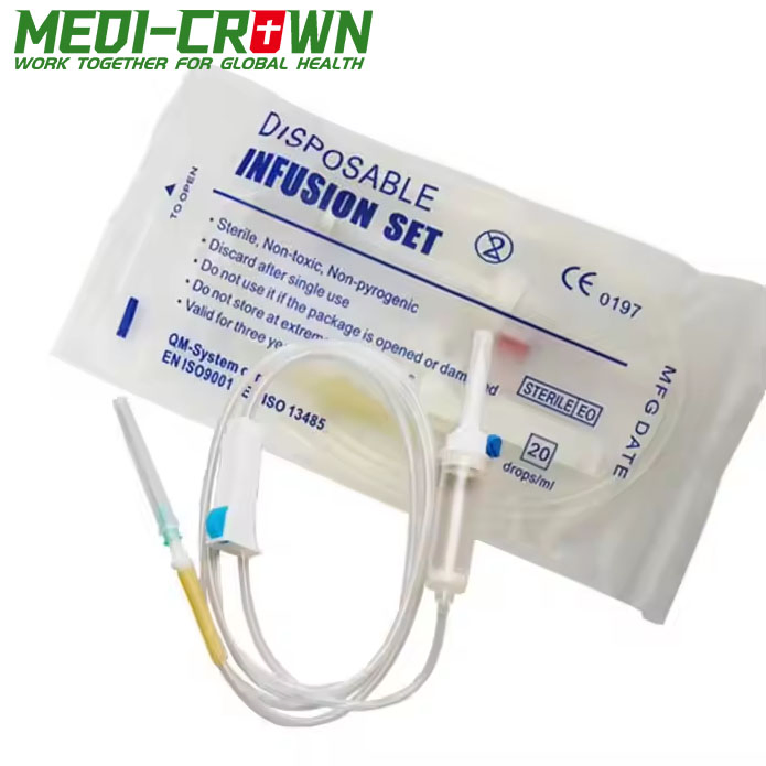 Juego de infusión de transfusión de sangre IV desechable con CE e ISO con filtro