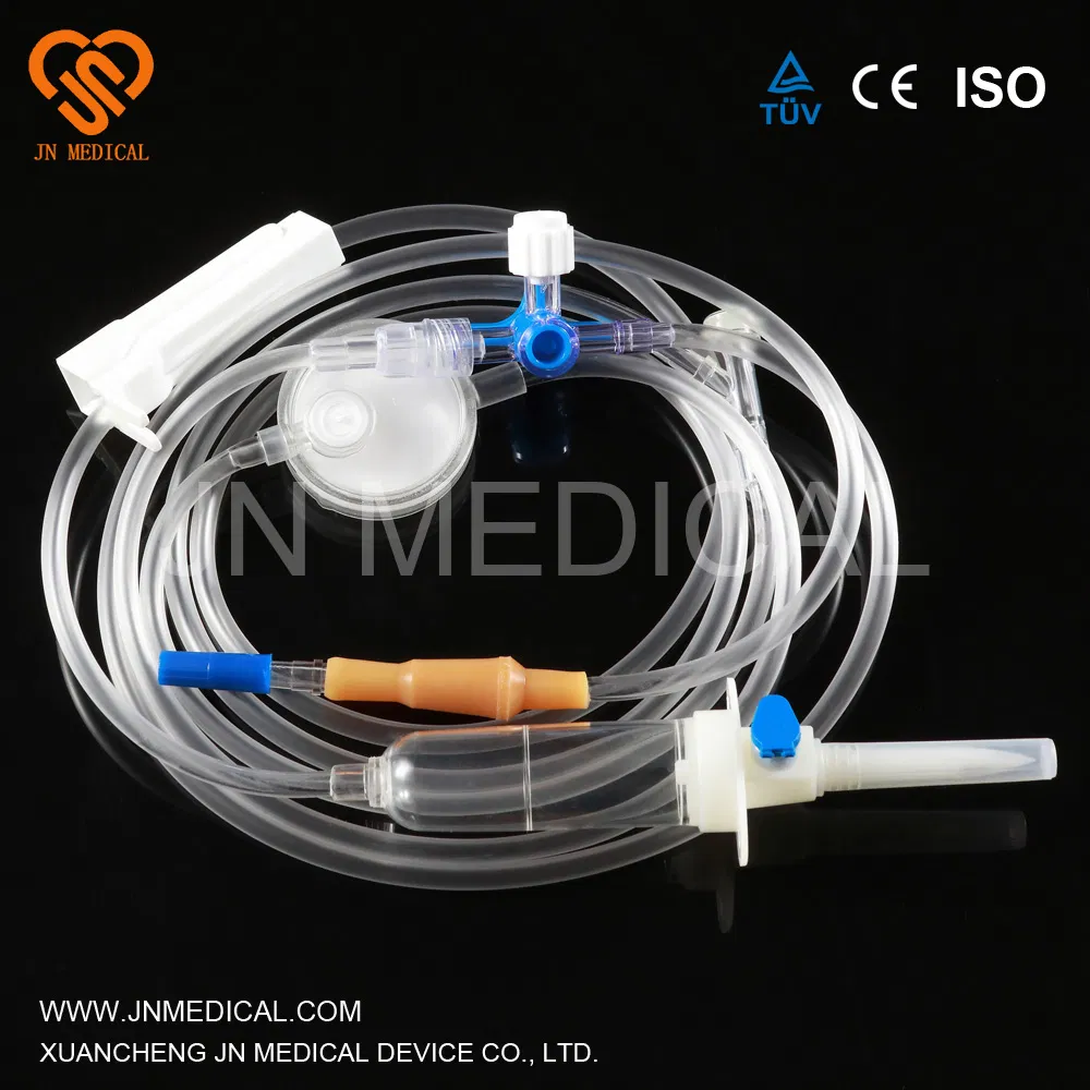 Conjunto de infusión IV de control de flujo de precisión estéril con aprobación CE