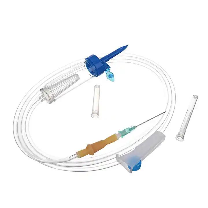 Juego de infusión desechable para transfusión de sangre IV con CE e ISO con filtro