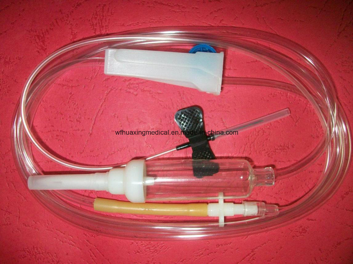Juego de infusión desechable con aguja de ala simple