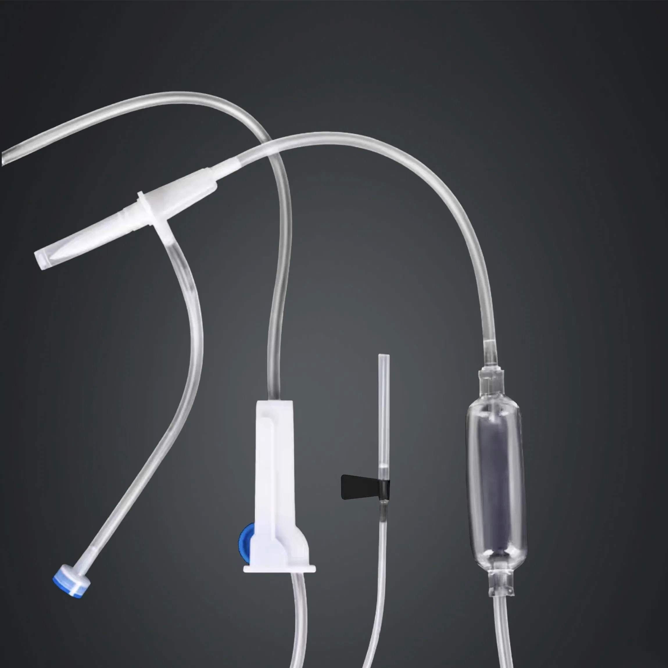 Conjunto de infusión desechable estéril para aplicaciones médicas eficientes