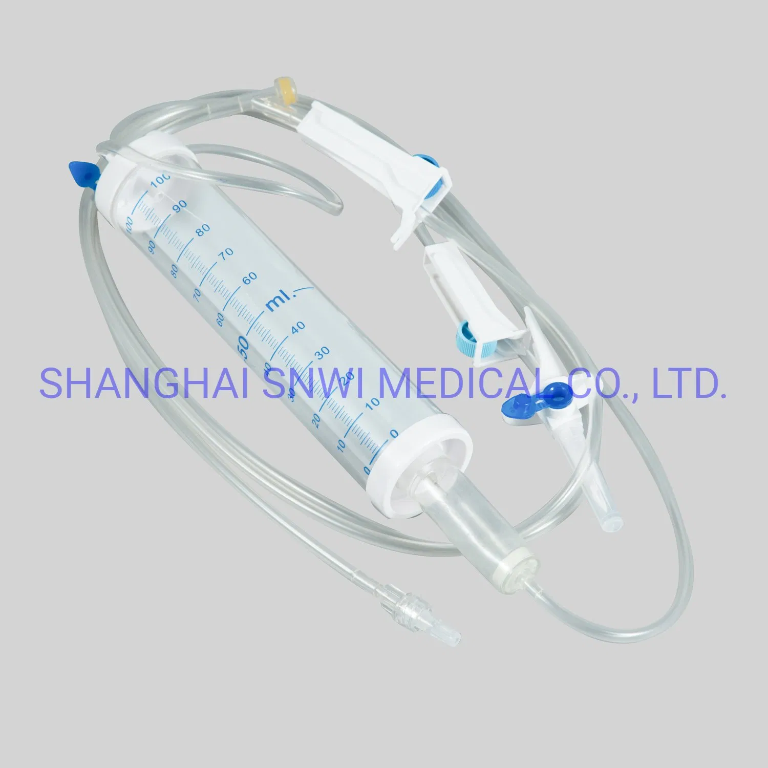 Juego de infusión tipo bureta médica desechable con bureta