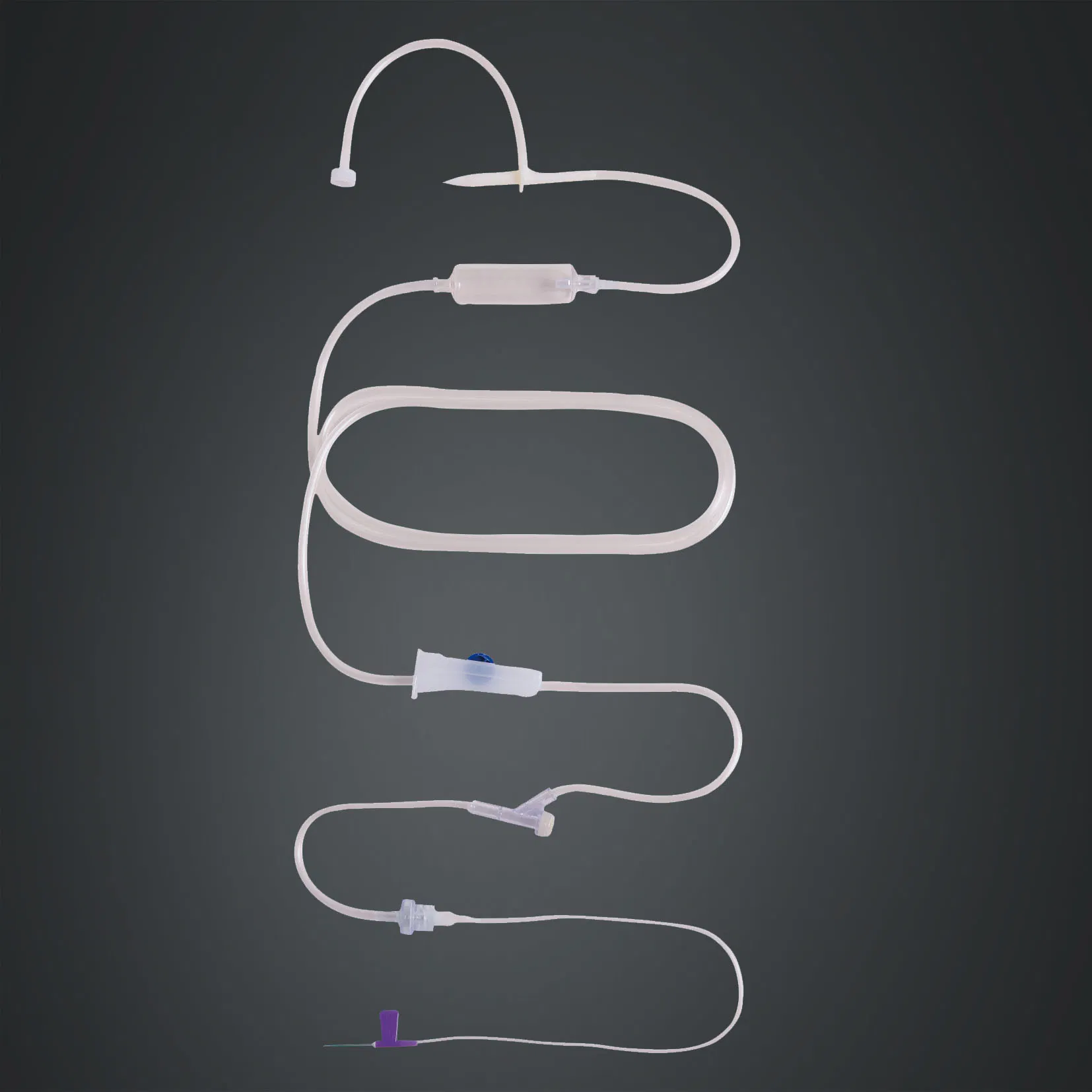 Conjunto de infusión intravenosa médica premium para una entrega eficiente de fluidos