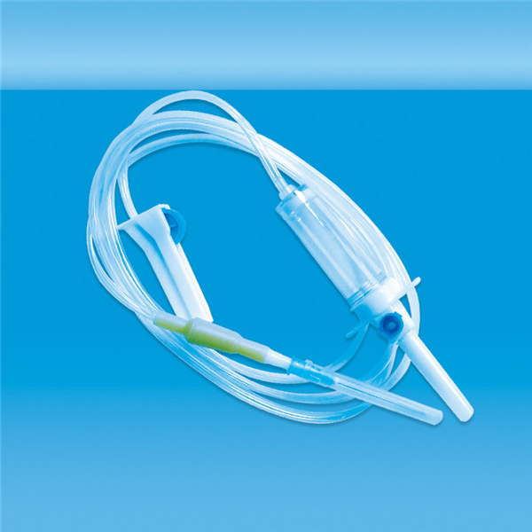 Juego de infusión desechable médico con sitio en Y, con conector de látex y aguja, con CE, ISO, fabricación