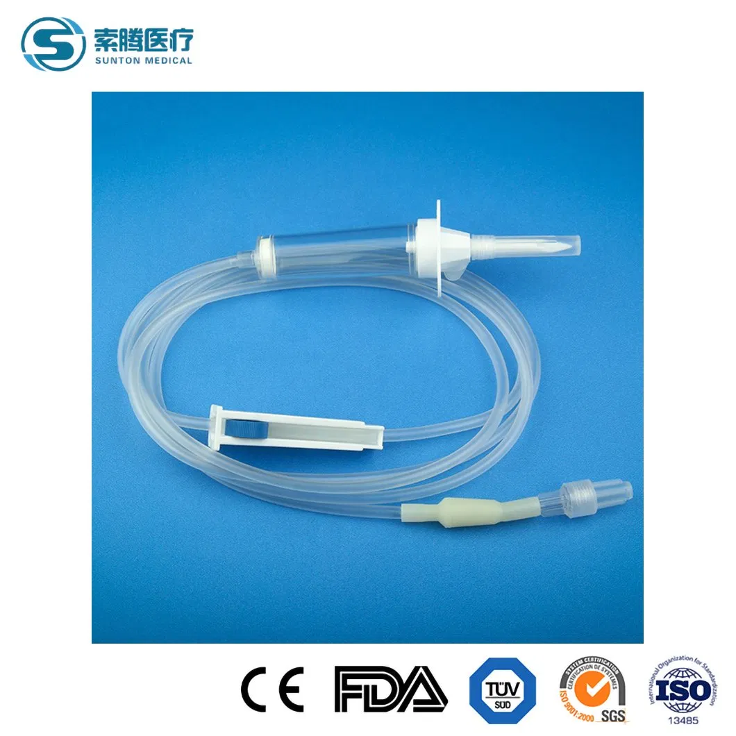 Conjunto de IV pediátrico Sunton, conjunto de vena del cuero cabelludo de China, fabricación de conjunto desechable de infusión de precisión, conjunto de infusión IV pediátrico Soluset con filtro de bureta