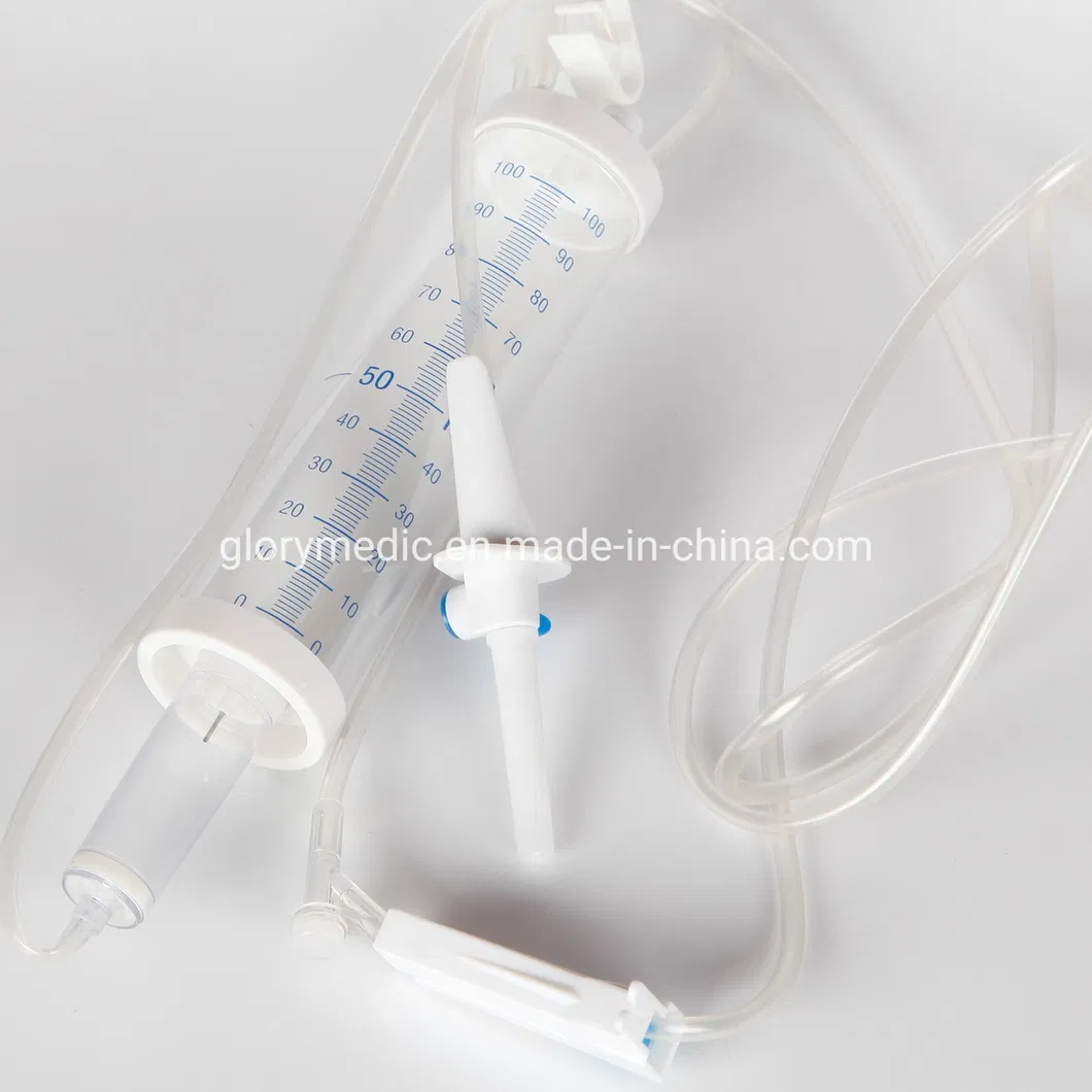 Juego de infusión IV desechable para uso médico con aguja