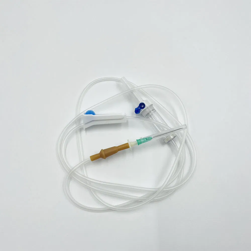 Conjunto de infusión médica IV con conjunto de catéter de aguja esencial fabricación avanzada de infusión