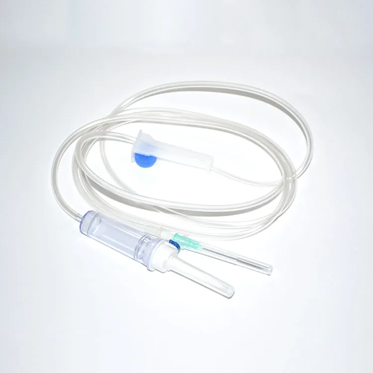 Set de infusión intravenosa desechable aprobado por CE con aguja