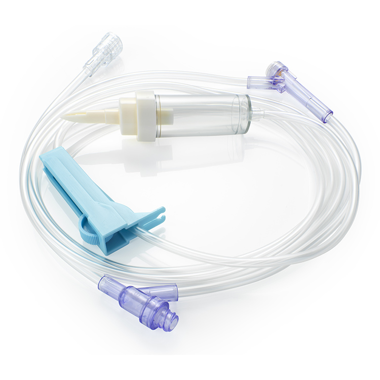 Juego de infusión desechable IV ordinario para hospital médico quirúrgico con ISO y CE FDA