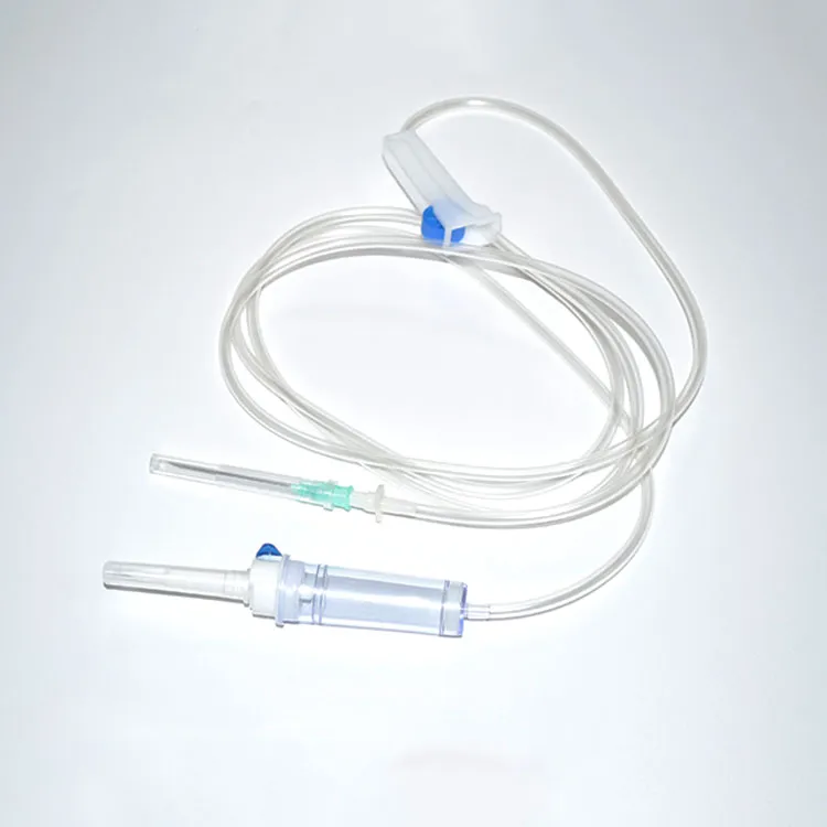 Set de infusión intravenosa desechable aprobado por CE con aguja