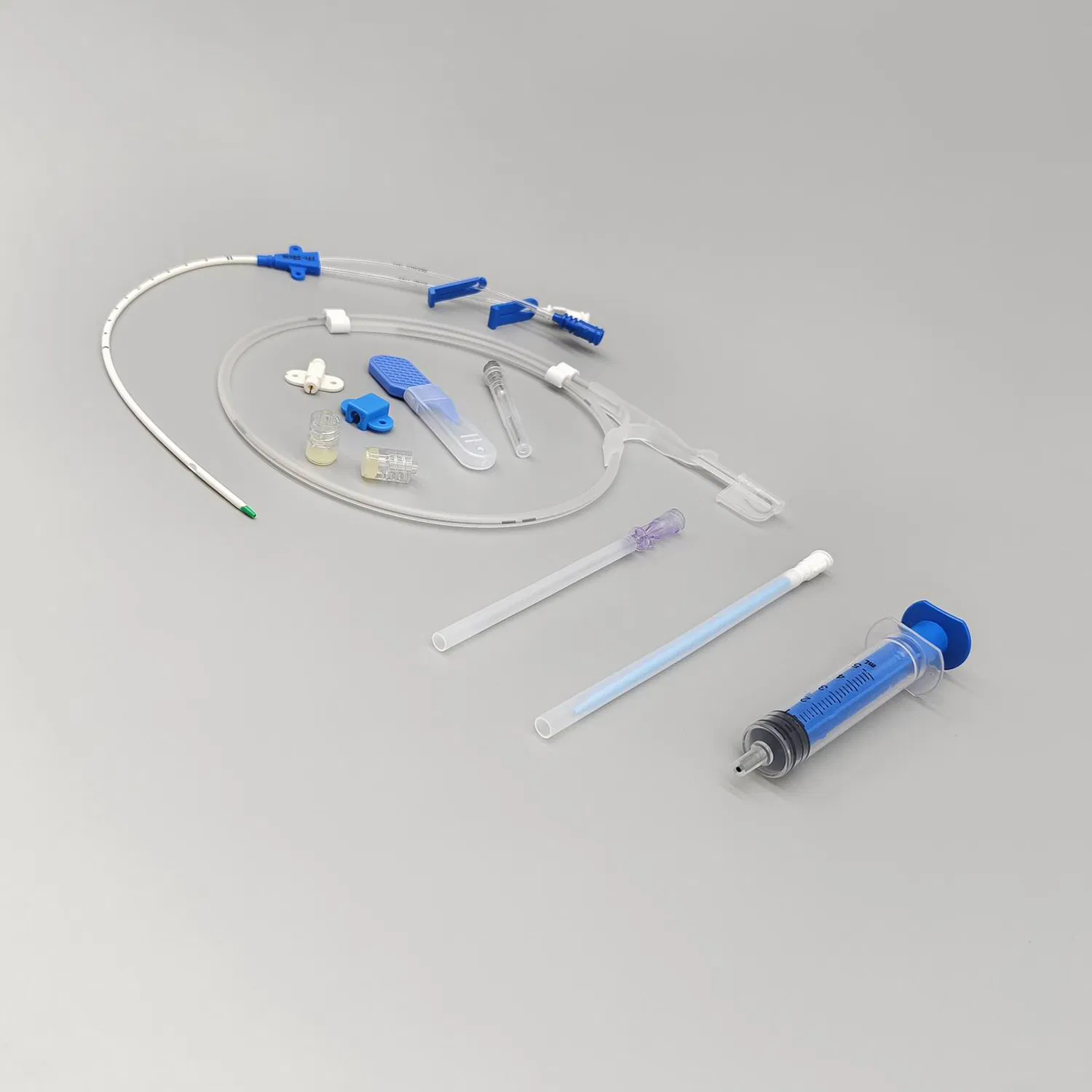 Suministros médicos Kit de CVC de lumen único con catéter opaco de rayos X.