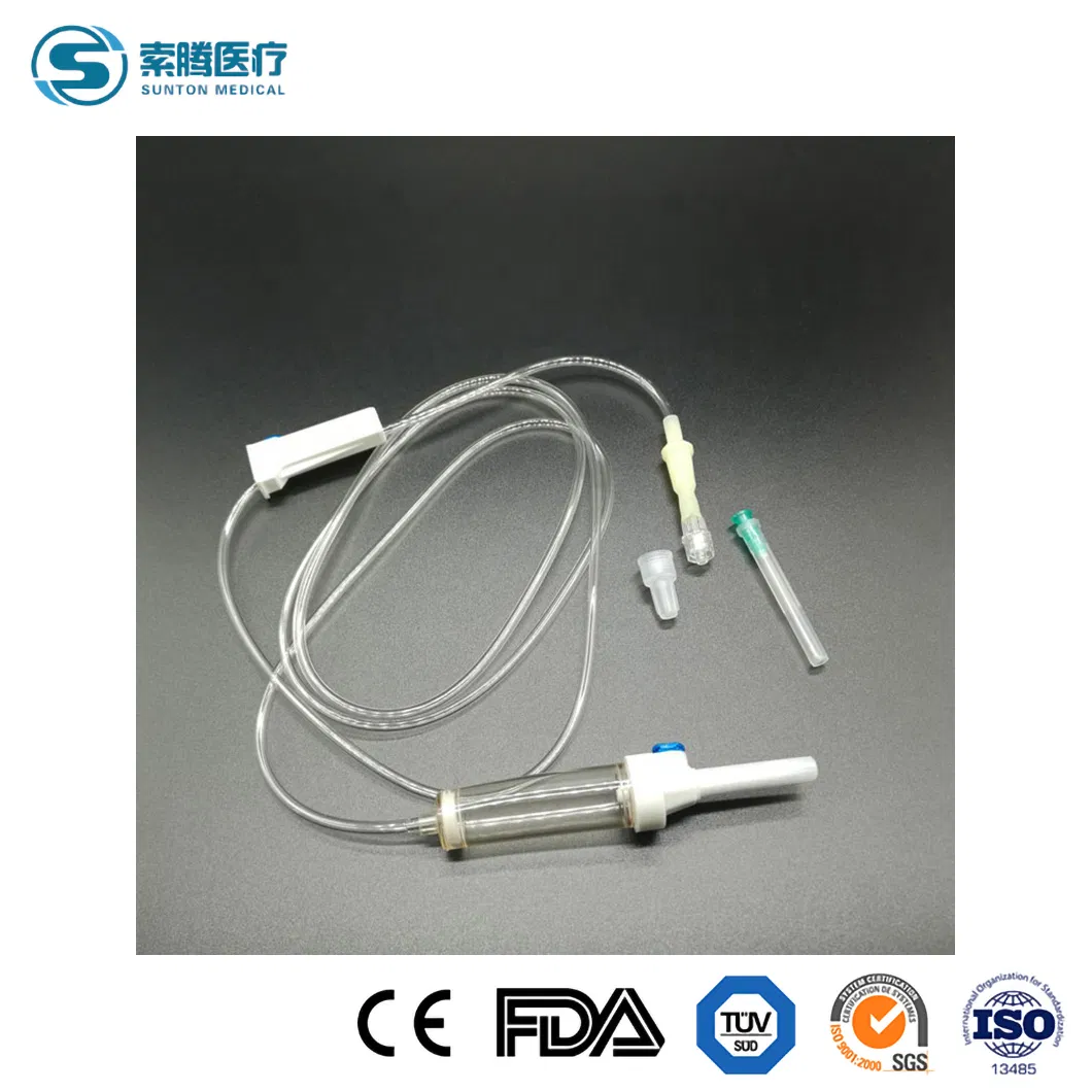Conjunto de goteo pediátrico Sunton Proveedor de conjunto de infusión de precisión de China Conjunto de infusión Conjunto IV Conjunto de administración IV Conjunto de infusión Neria Guard / Conjunto Soluset IV con aguja