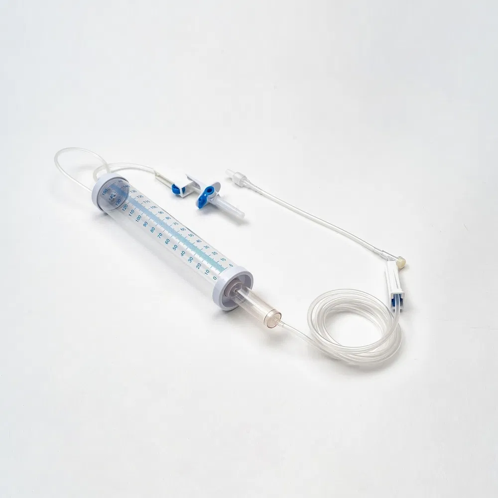 Set de infusión de bureta desechable de grado médico para control preciso de goteo pediátrico