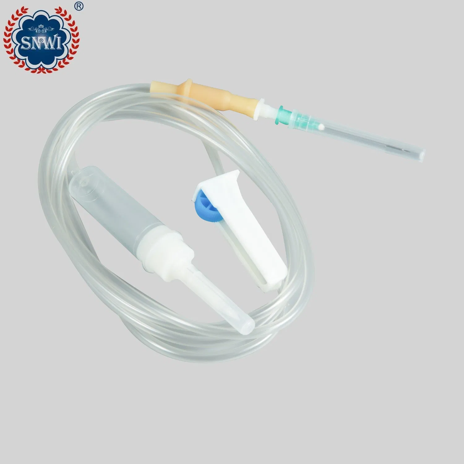Conjunto de infusión intravenosa estéril desechable aprobado por CE con aguja