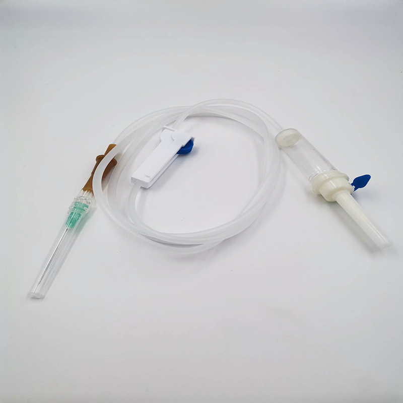 Conjunto de infusión IV desechable de precisión con conexión Luer y aguja