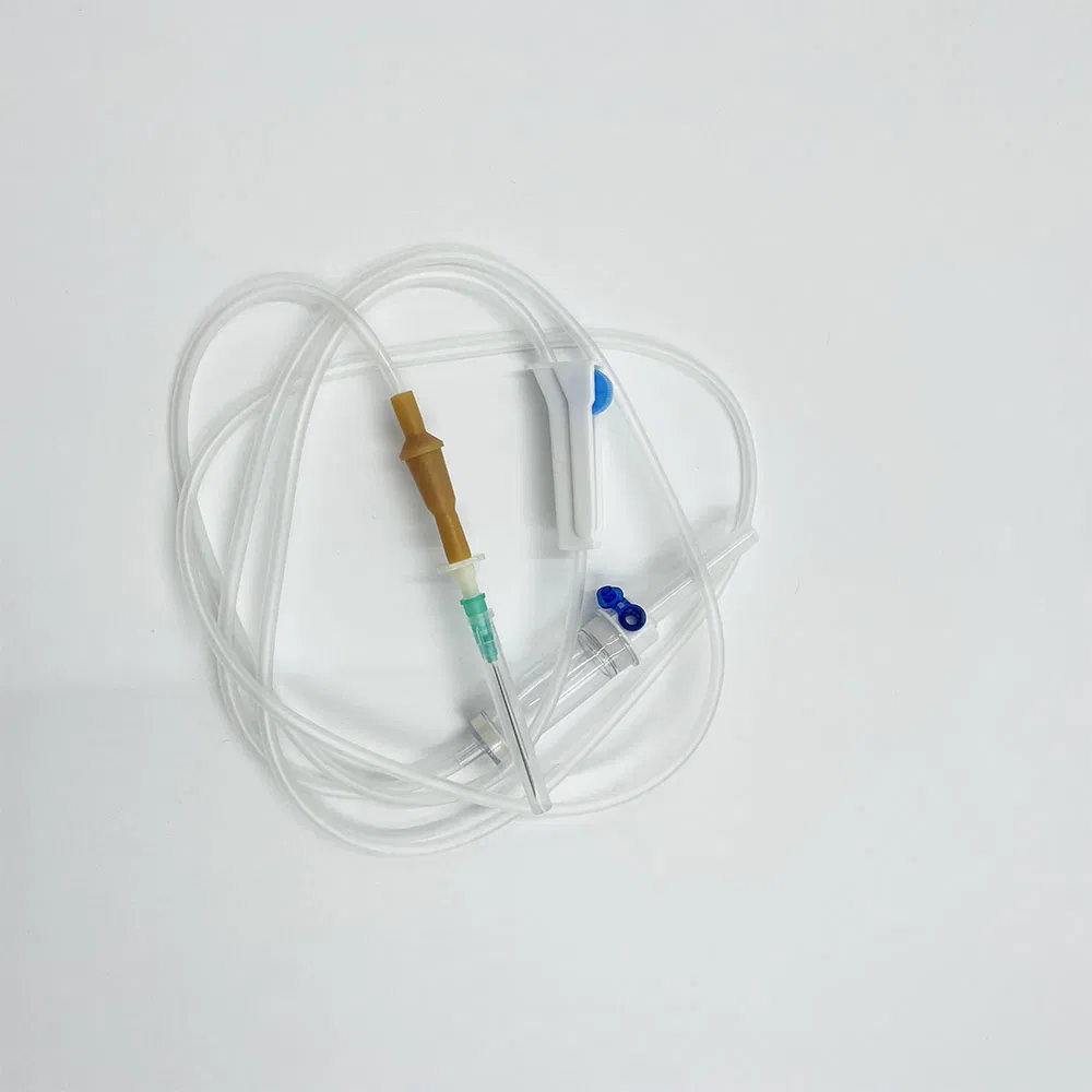 Conjunto de infusión médica de calidad diseñado para aplicaciones intravenosas para mantener la comodidad y seguridad del paciente