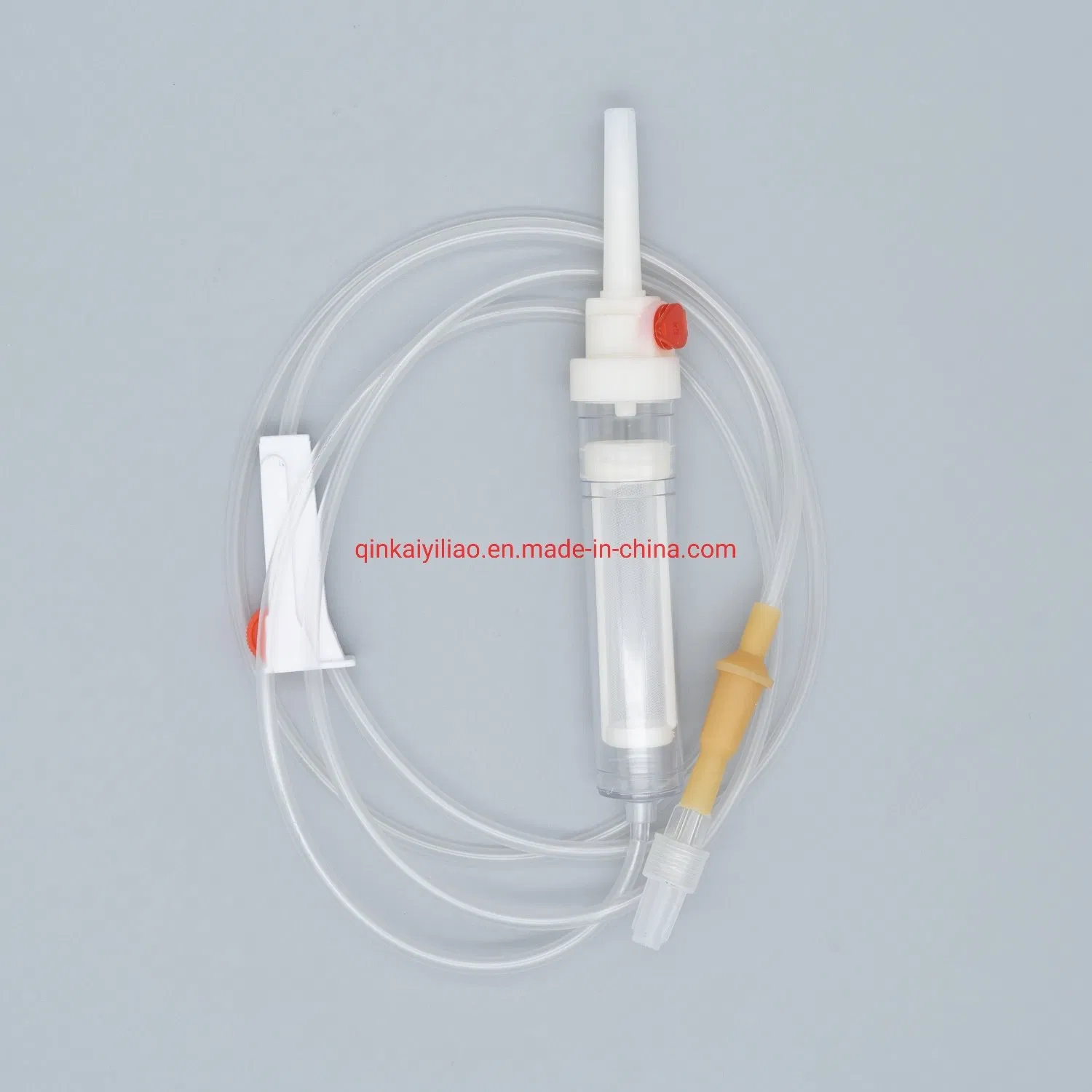 Conjunto de infusión IV desechable de partes de seguridad de látex libre con regulador de flujo