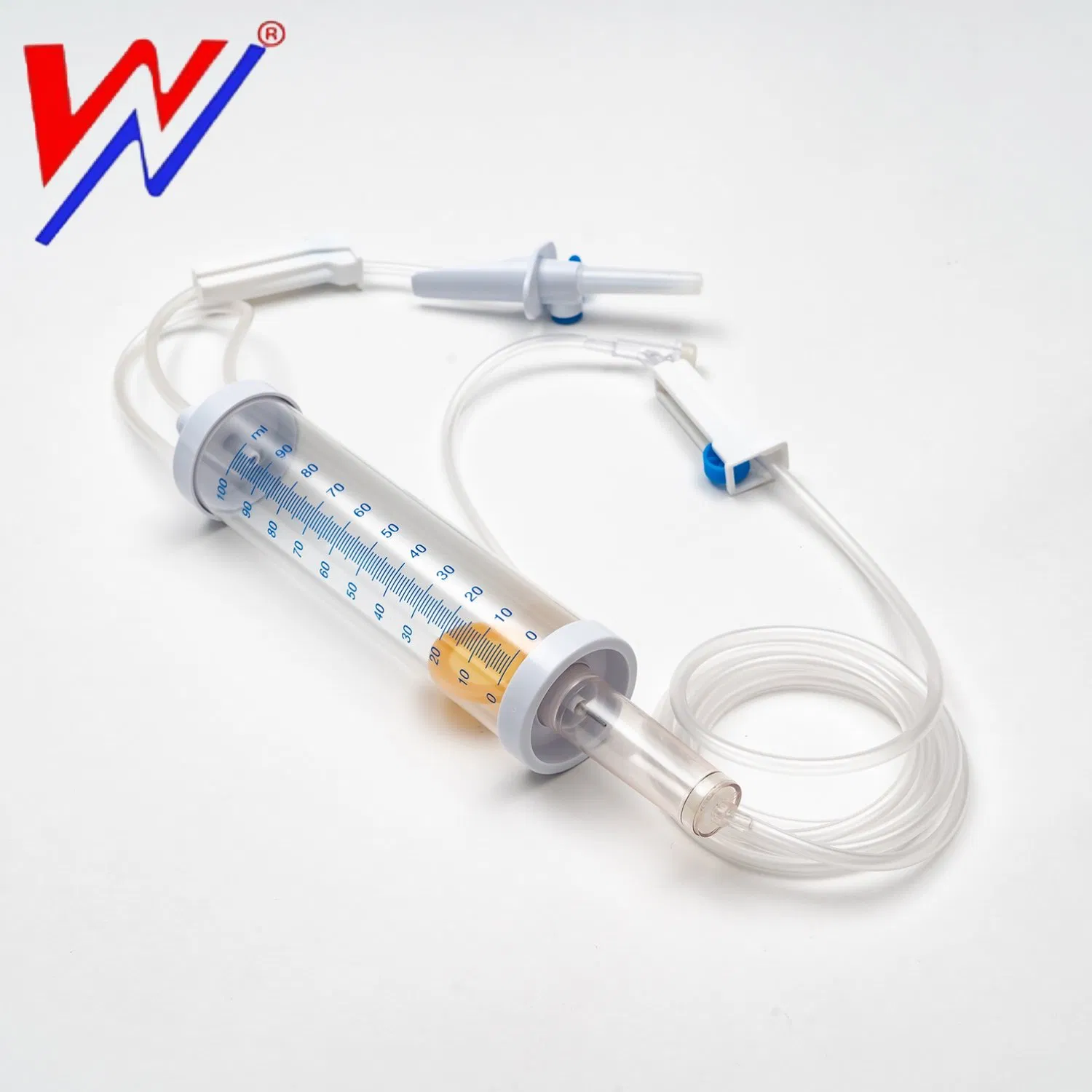 Conjunto de infusión desechable Bureta IV de suministros médicos con ISO, CE 100/150ml Cc goteo pediátrico para niños tipo microgoteo estéril intravenoso para un solo uso 60 gotas