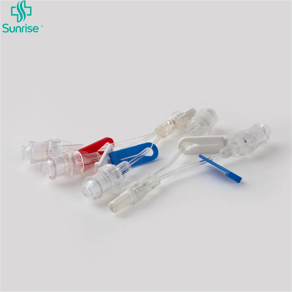Conector de extensión de aguja libre I. V.; juego de infusión con adaptadores sin aguja