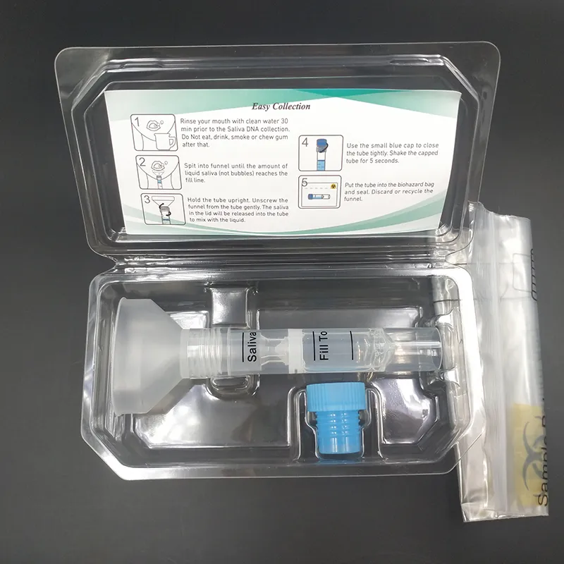 Kit desechable de recolección de saliva aprobado por CE/FDA para prueba de ADN/ARN a precio de fábrica