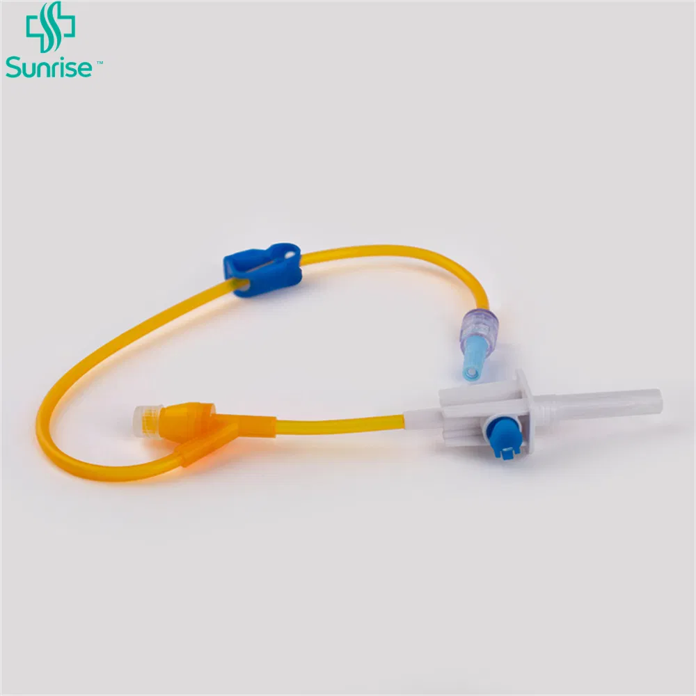 Conector de extensión de aguja libre I. V.; juego de infusión con adaptadores sin aguja
