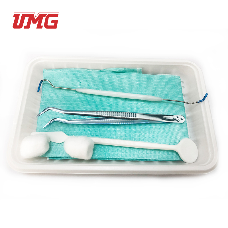 Kit de instrumentos dentales desechables populares para uso en clínicas dentales