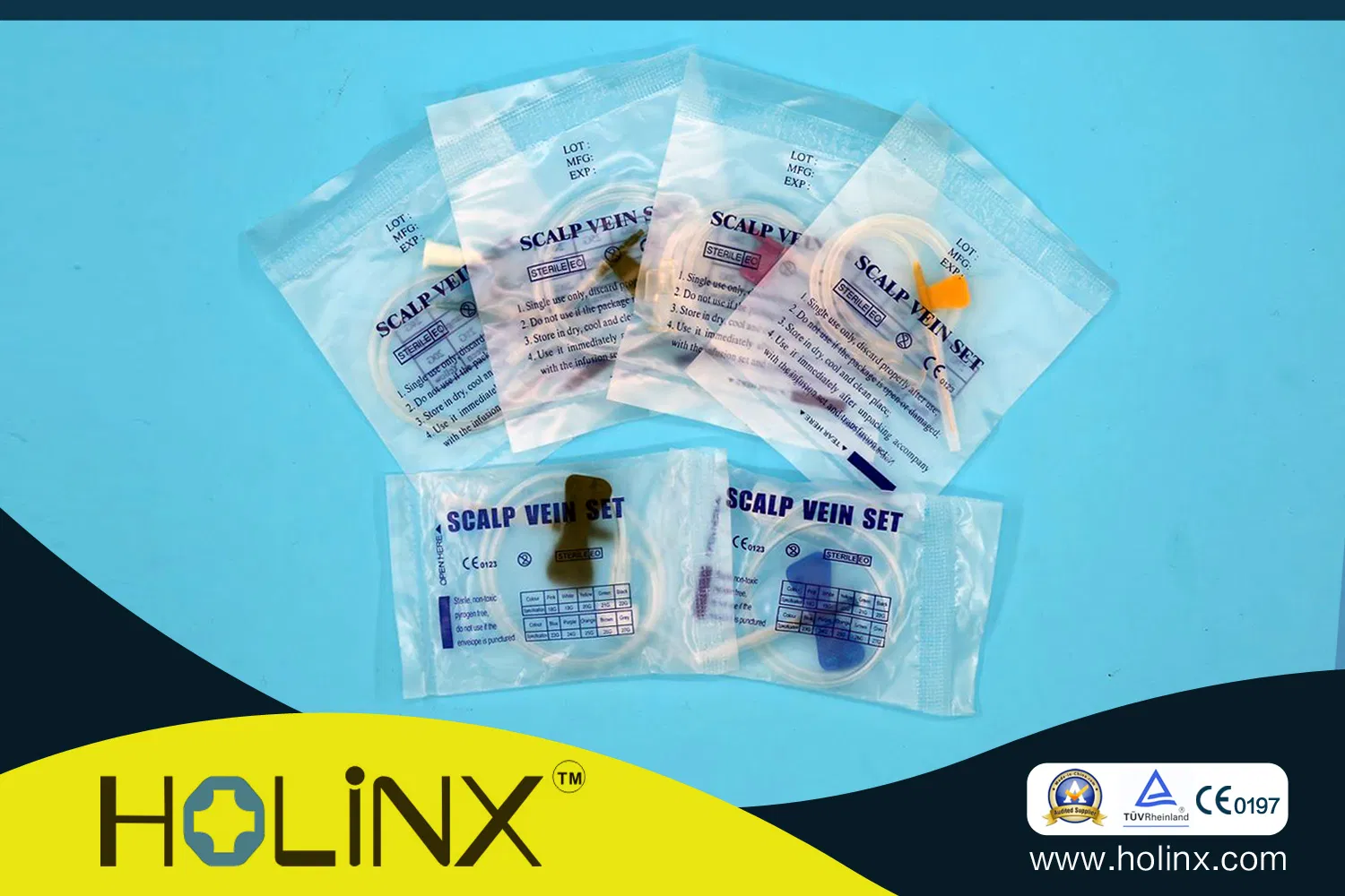 Conjunto de aguja de infusión de vena del cuero cabelludo de seguridad