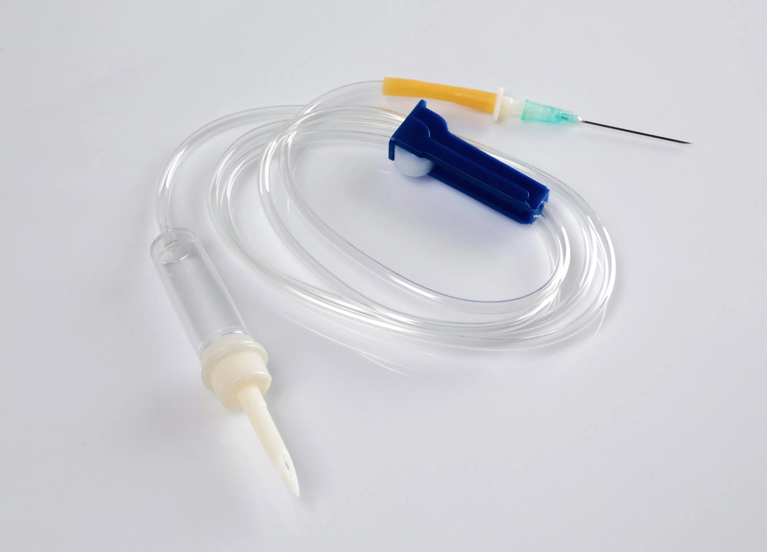 Juego de infusión desechable IV ordinario para hospital médico quirúrgico con ISO y CE FDA