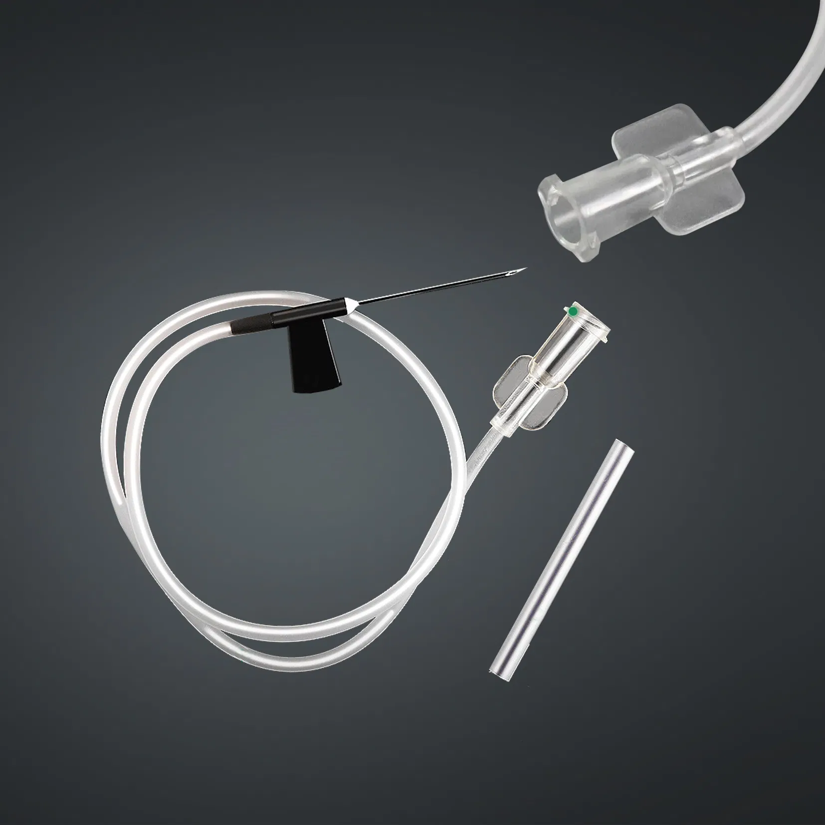 Conjunto de venas de infusión estéril desechable y seguro
