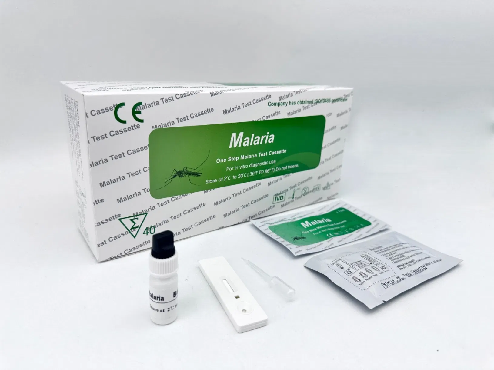 Kit de prueba de malaria desechable fácil de operar con CE para uso en casa